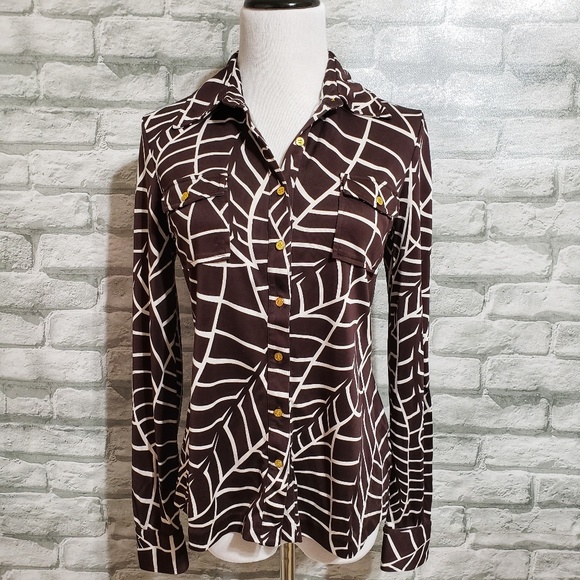 Tory Burch Tops - Tory Burch silk button up sz small *CL